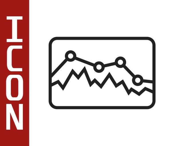 黑线音乐波均衡器图标隔离在白色背景。声波。音频数字均衡器技术，控制台面板，脉冲音乐。向量图片下载