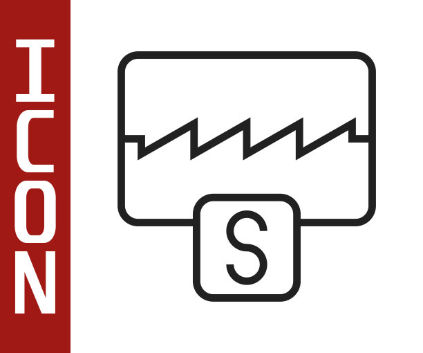 黑线音乐波均衡器图标隔离在白色背景。声波。音频数字均衡器技术，控制台面板，脉冲音乐。向量图片下载