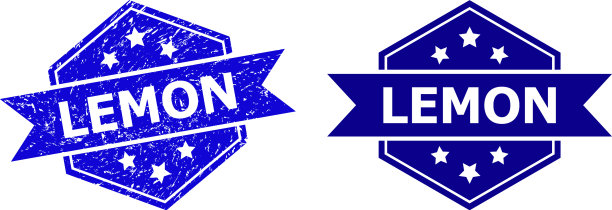 六角形柠檬印，表面污垢，干净图片下载