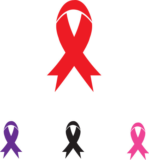 彩色丝带标志设计模板图片下载