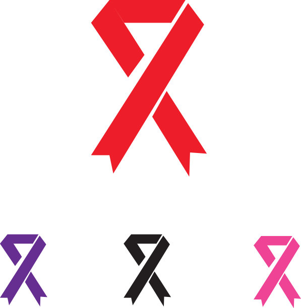 彩色丝带标志设计模板图片下载