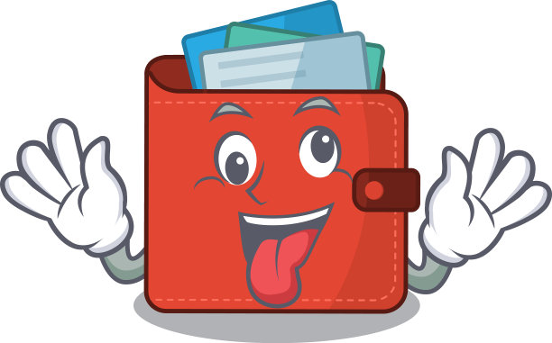 一个吉祥物设计的卡片钱包有一个有趣的图片下载