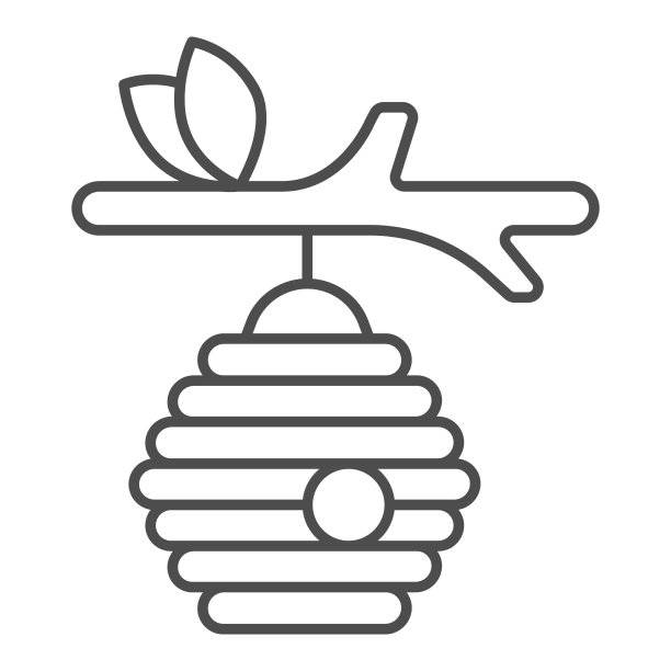 蜂箱枝头细线象征感恩节图片下载