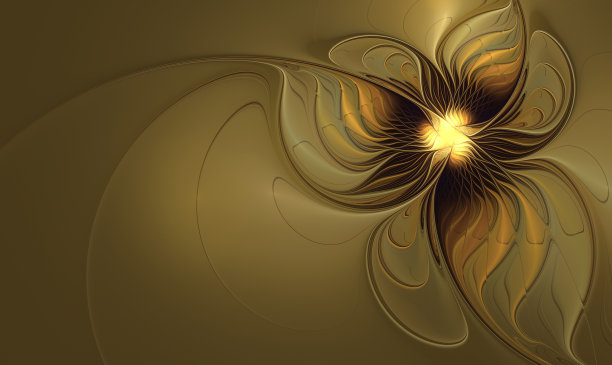 抽象分形金花。图片下载