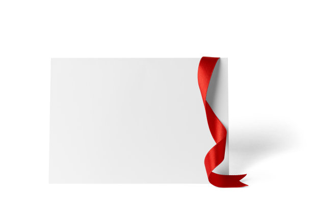 折叠传单红丝带蝴蝶结纸模板书桌面日历图片下载