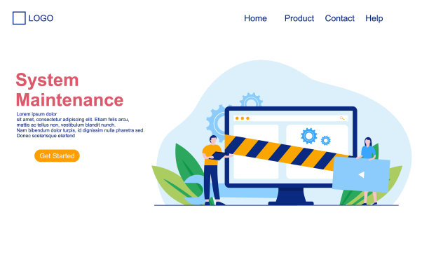 登录页面模板系统维护图片下载