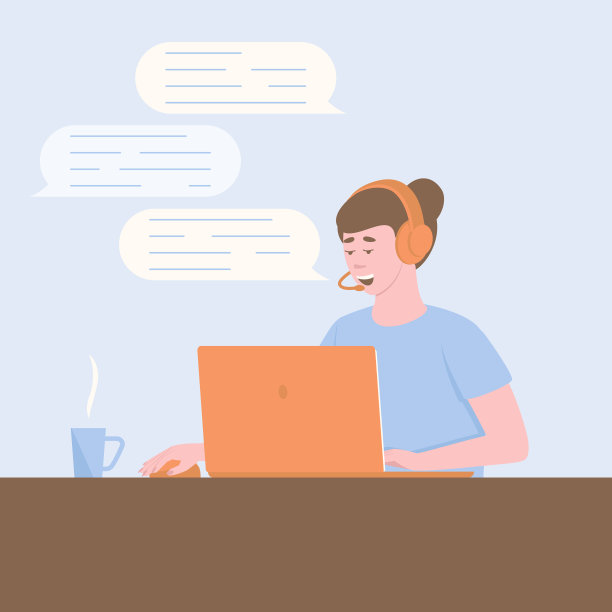 一位女性热线接线员向客户提供建议图片下载