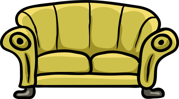 舒适的沙发上的白色背景股票图片下载