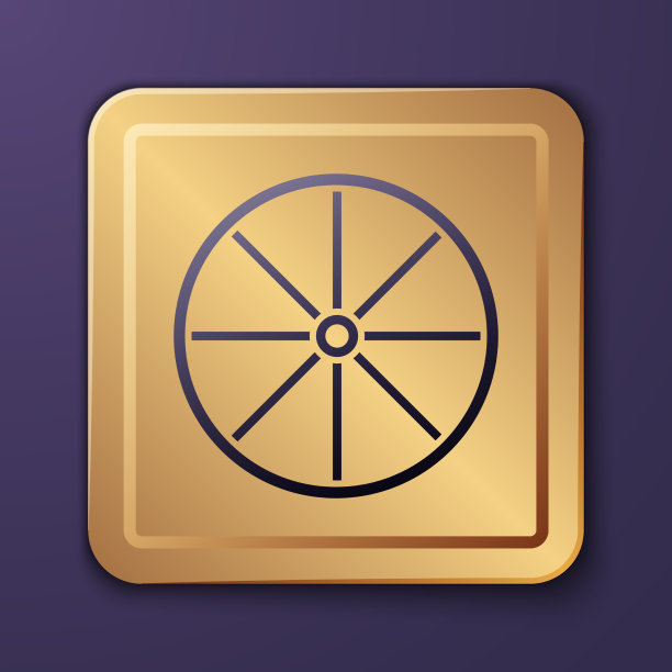 紫色自行车车轮图标孤立在紫色图片下载