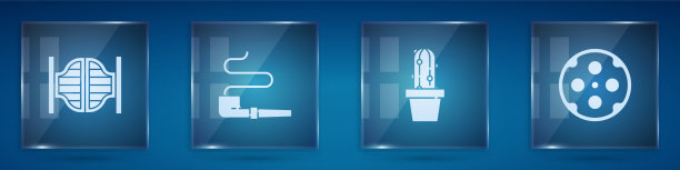 酒吧间门设抽烟斗仙人掌佩奥特壶图片下载