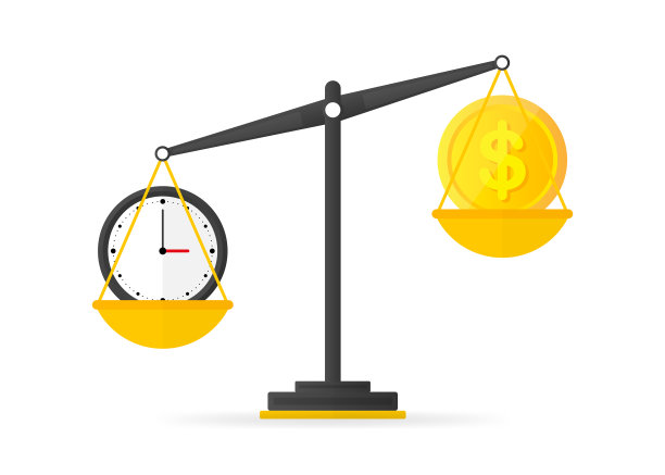 时间是金钱天平上的图标图片下载