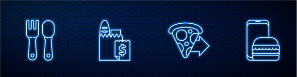 设线上订披萨外卖叉和图片下载