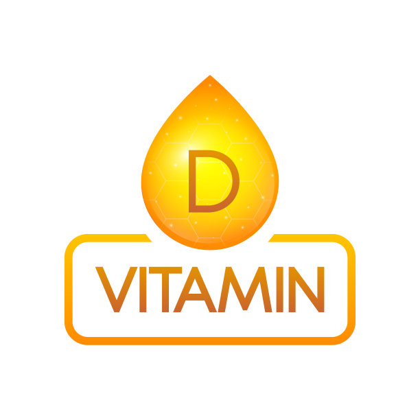维生素d滴标在白色背景上图片下载