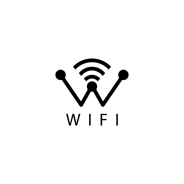 字母W标志设计模板WiFi图片下载
