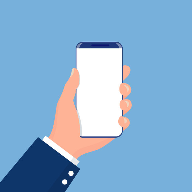 男性手持手机图片下载