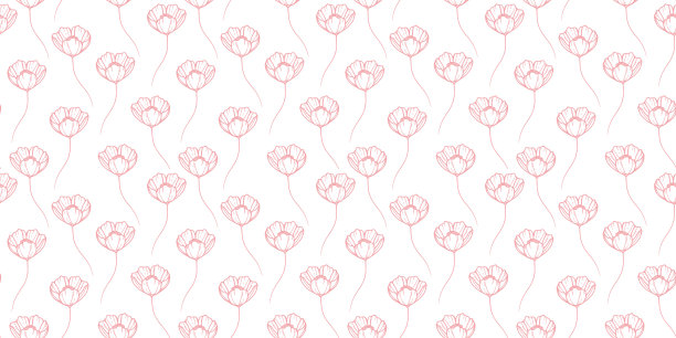 粉彩花无缝重复图案背景图片下载