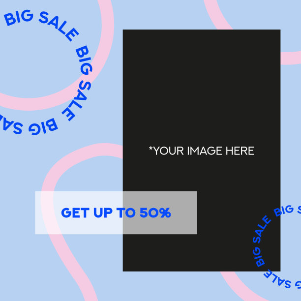 美妆时尚社交媒体上的蓝色帖子图片下载