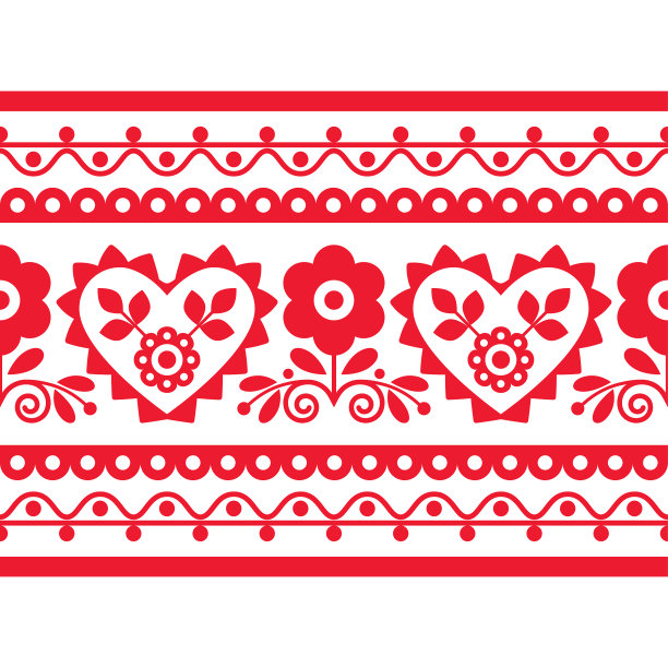 民间艺术无缝刺绣长纹路图片下载