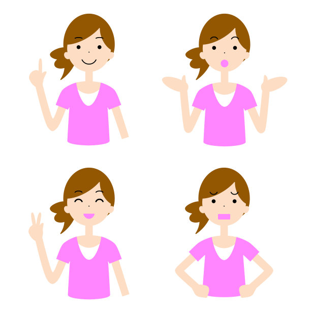 有多种面部表情的滑稽女人图片下载