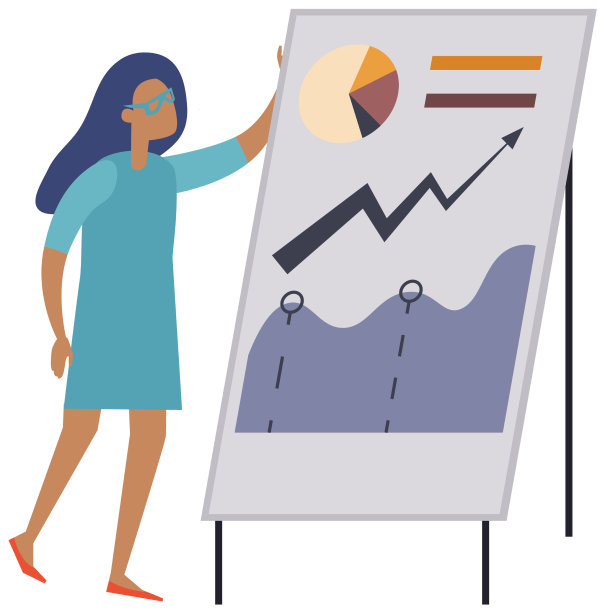 分析数字营销的女商人图片下载