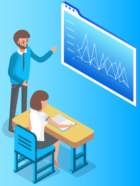 大学教授和女学生的讲座图片下载