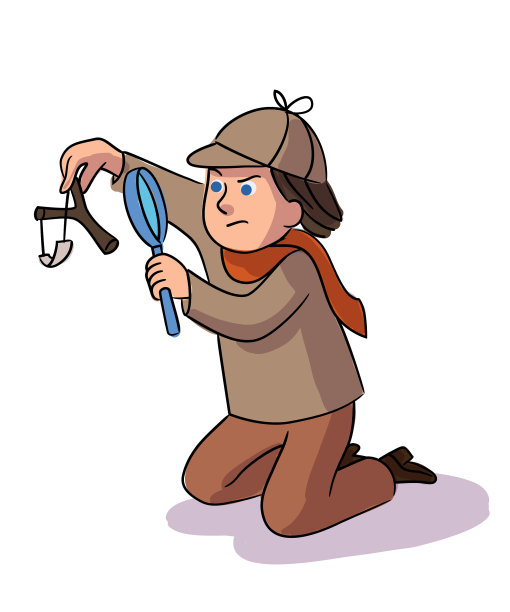 性格侦探男孩调查犯罪图片下载