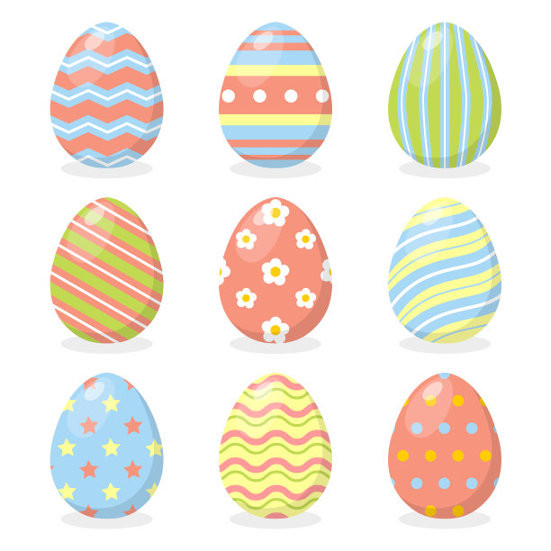 设置复活节彩蛋不同的纹理快乐图片下载