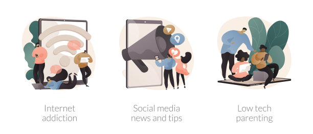 在线生活的抽象概念图片下载