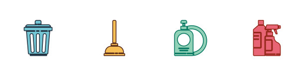 设置垃圾桶橡胶柱塞洗洁精图片下载