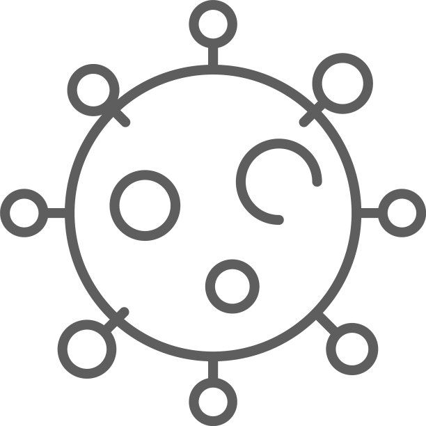 冠状病毒COVID-19呼吸道疾病线性图标图片下载