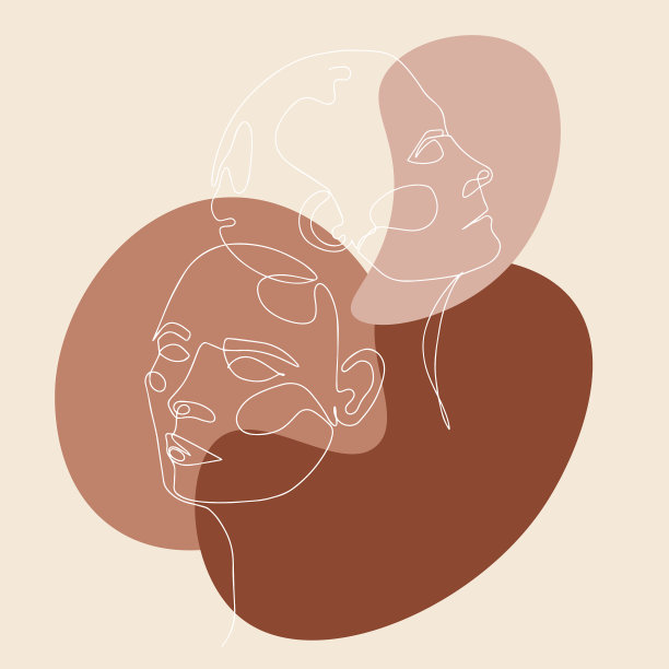 现代抽象女性面孔图片下载