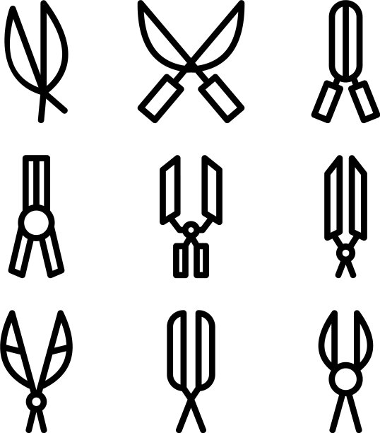 剪子图标或标志孤立符号符号图片下载