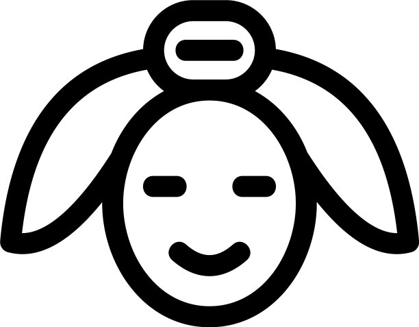 女孩图标或标志孤立标志符号图片下载