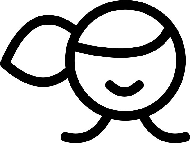 女孩图标或标志孤立标志符号图片下载