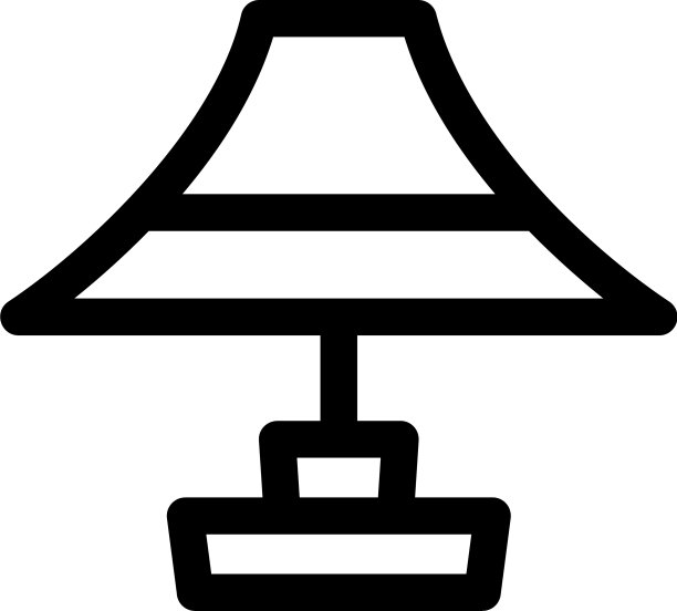 孤立的灯图标或标志符号图片下载
