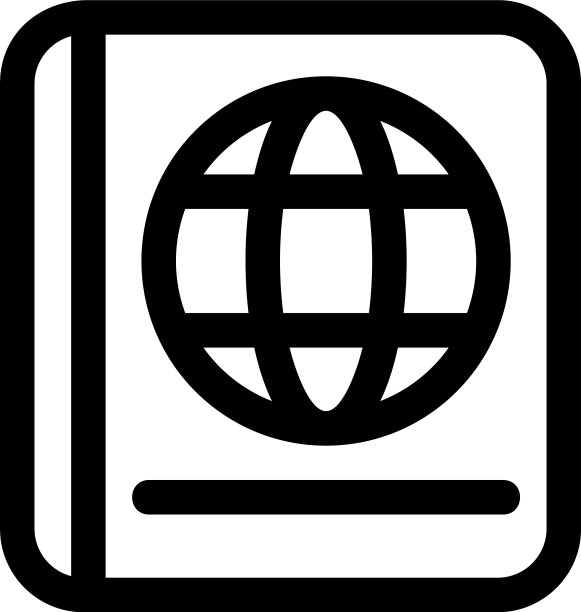 护照图标或标志孤立标志符号图片下载