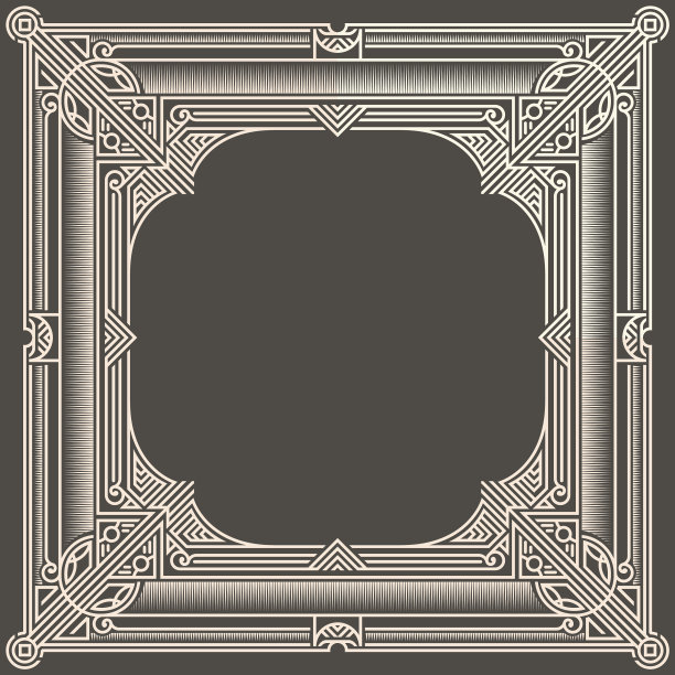 几何边框豪华装饰点缀图片下载