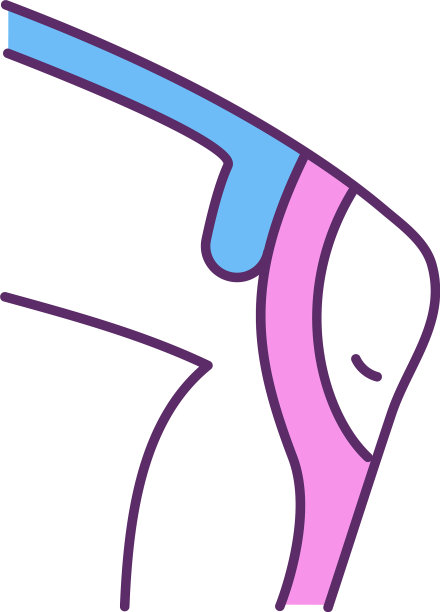 应用kinesio胶带治疗膝关节疼痛RGB颜色图标图片下载