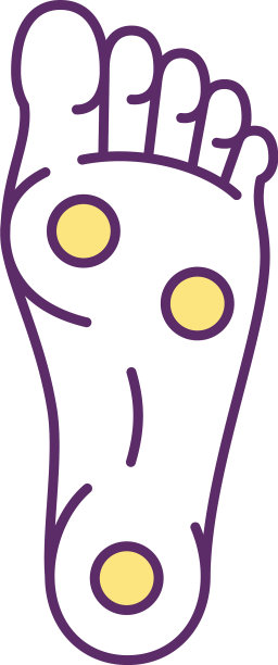 脚上压力点RGB颜色图标图片下载