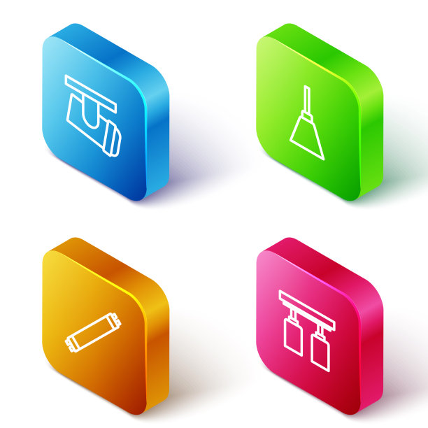 设置等距线led轨道灯和照明灯图片下载