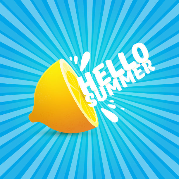 你好夏日海滩派对传单设计图片下载