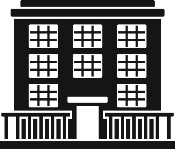监狱建筑风格简单图标图片下载