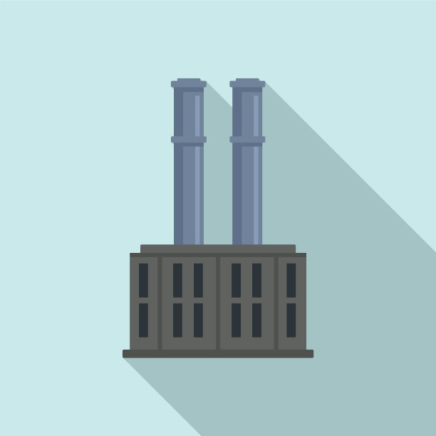 化工回收工厂图标扁平化风格图片下载