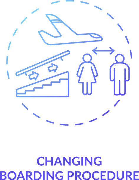 更改登机程序概念图标图片下载