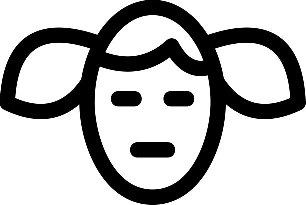 女孩图标或标志孤立标志符号图片下载