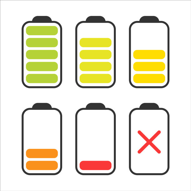 在白色上设置不同的充电方式图片下载