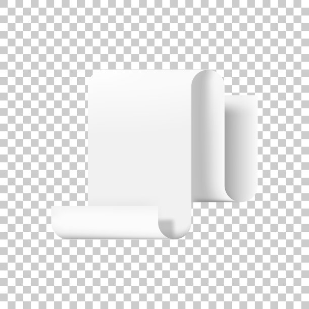 逼真的白纸上透明图片下载