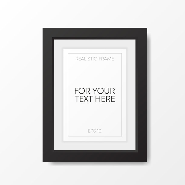 现实的画框孤立在白色图片下载