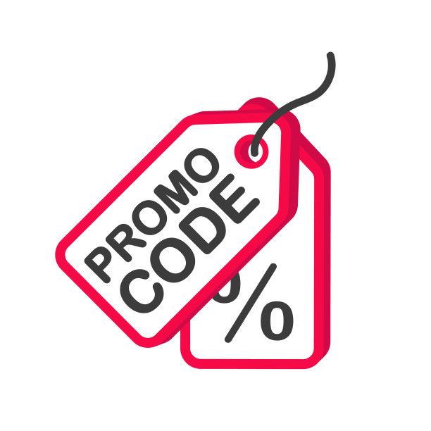 红色3d标签促销代码上的白色背景图片下载