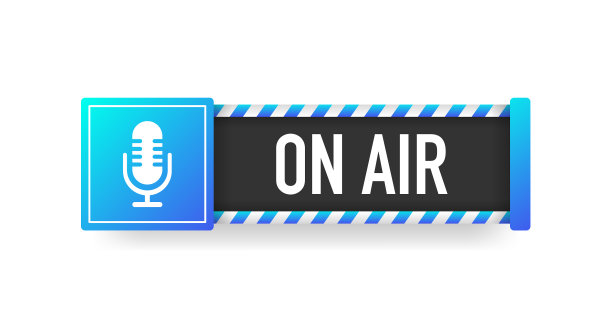 在空中蓝色标志条纹框架旗帜孤立图片下载